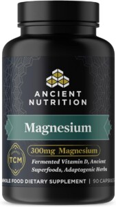 Magnesium Supplement by Ancient Nutrition, Magnesium 300mg with Vitamin D for Immune Support