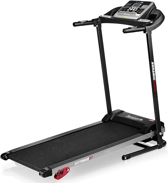 SereneLife Folding Treadmill - Foldable Home Fitness Equipment with LCD for Walking & Running 